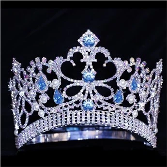 Schoonheid aangepaste strass optocht kronen kristal metaal Miss Tiara